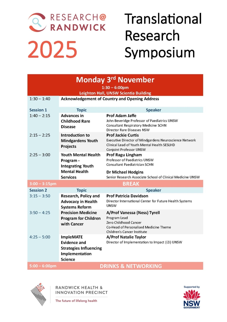 Program for RHIP Translational Research Symposium